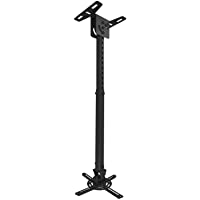 TooQ PJ3030TN-B - Soporte inclinable y giratorio de techo para proyector- hasta 20 Kg- ajustable entre 575mm hasta 825mm…